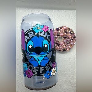 Stitch 8oz glass cup